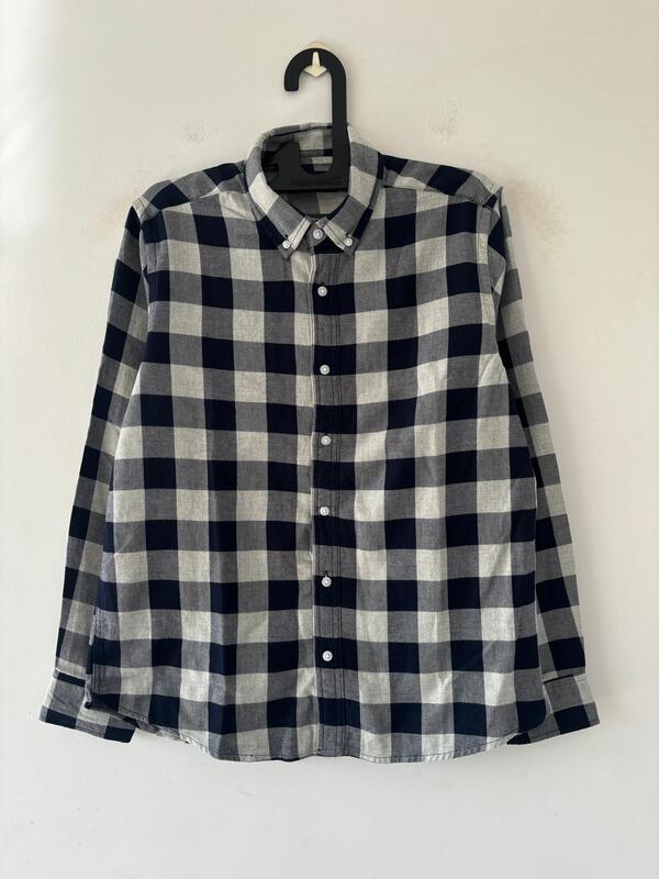 Dark blue & white Flannels shirt