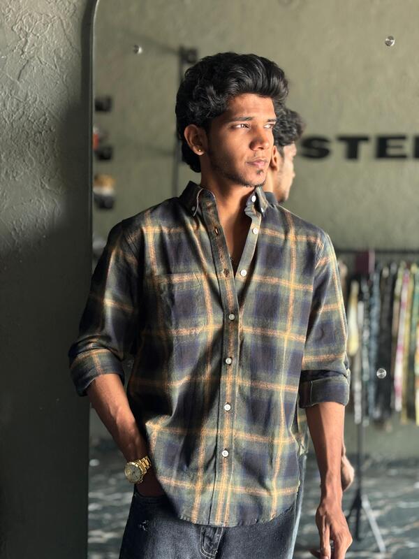 Green & Navy Flannels shirt