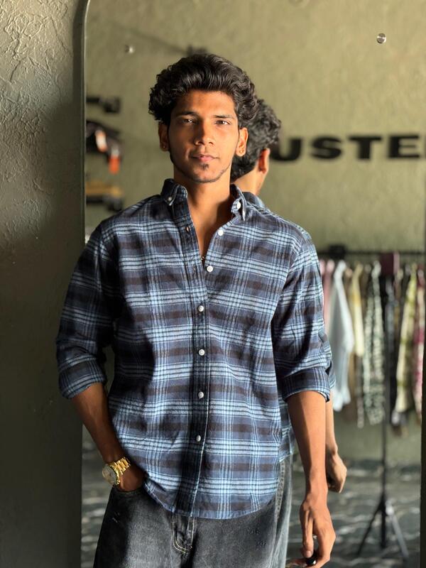 Dark blue Flannels shirt