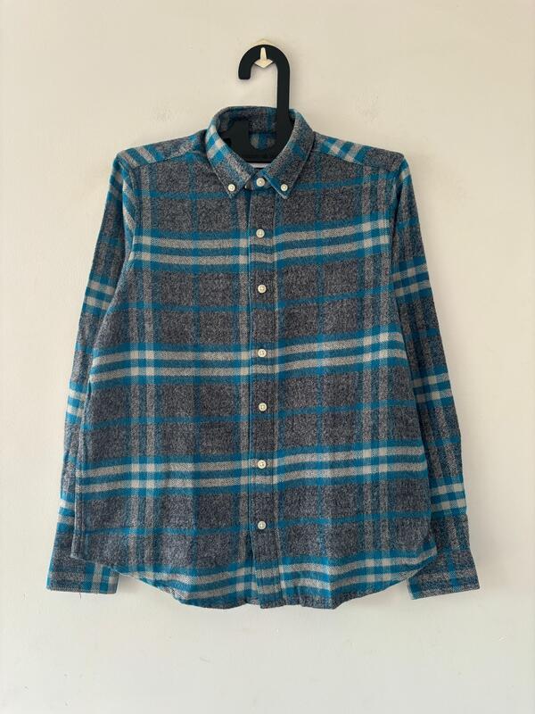 Sky blue & grey Flannels shirt