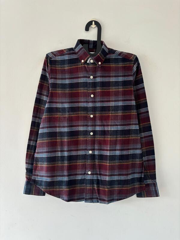 Maroon & navy Flannels shirt