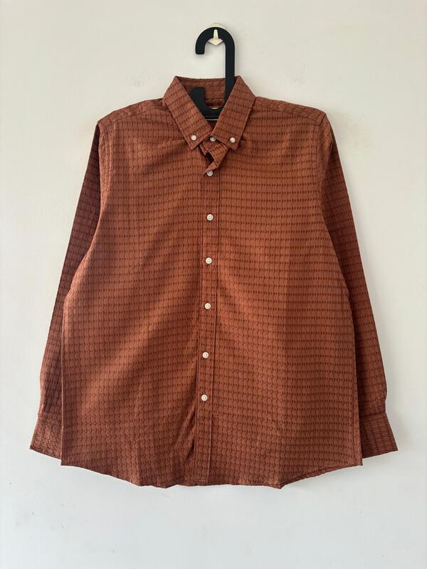 Rusted orange textured shirt