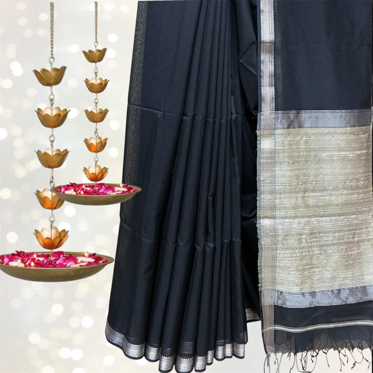 Maheshwari Silk Kosa Pallu Saree #1