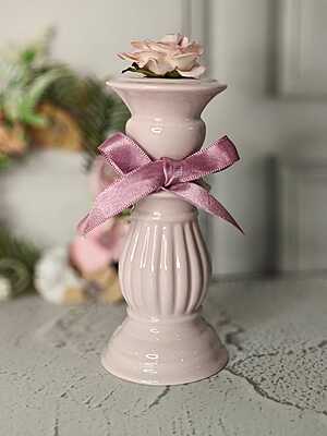 Pink Ceramic Candle Holder