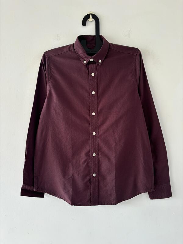 Plum violet solid shirt