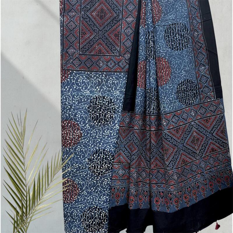 Cotton Ajrakh Printed 2 Pc Suit #1