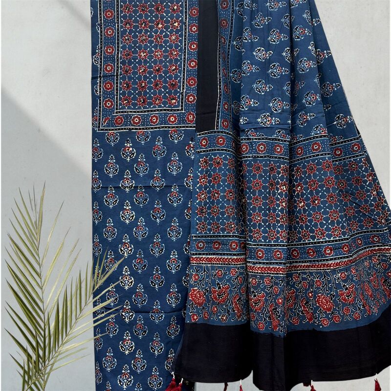Cotton Ajrakh Printed 2 Pc Suit #9