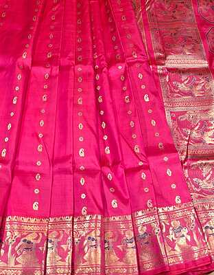 Figure motif 2000 buta Swarnachari Colour Rani pink