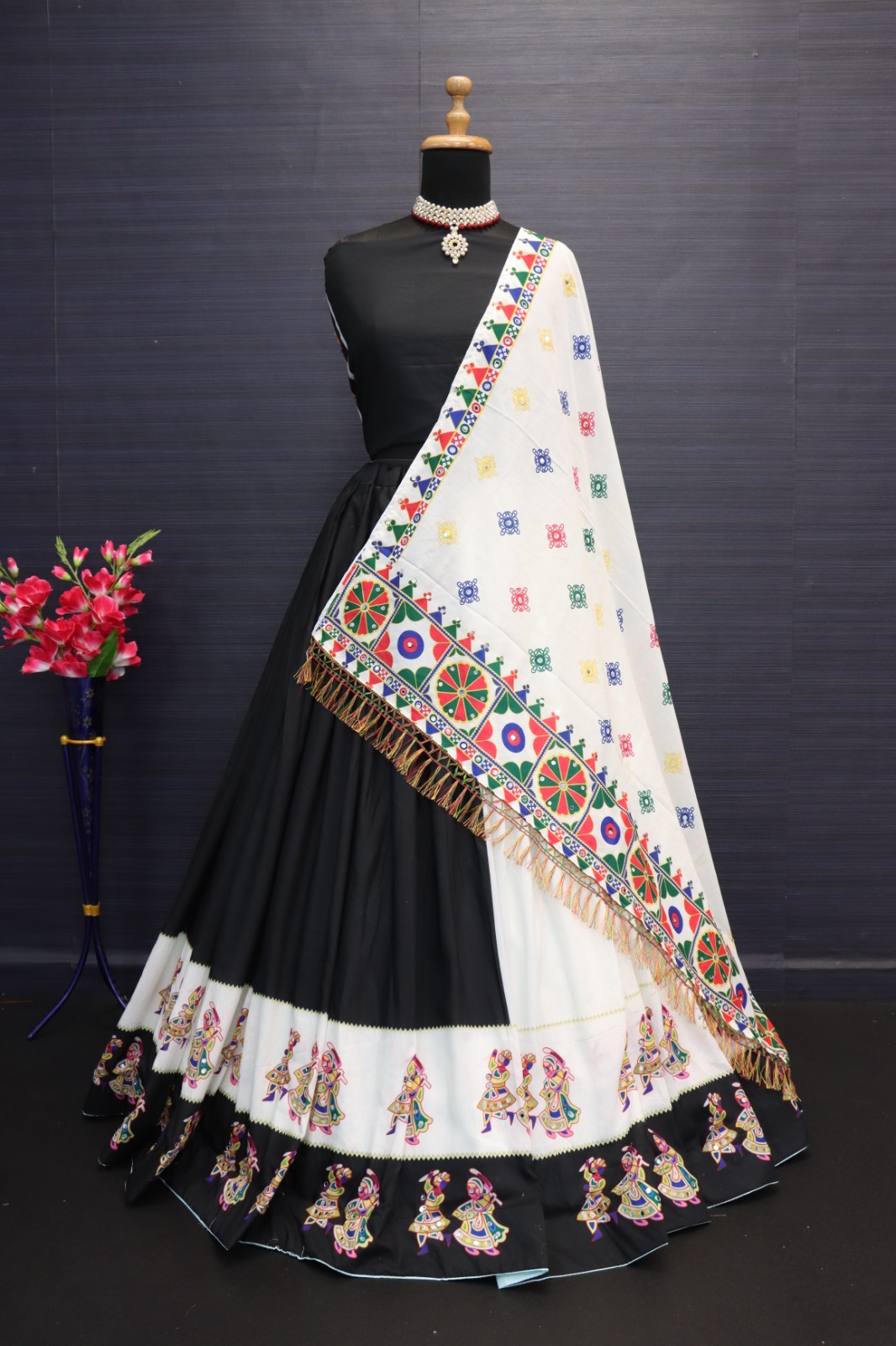New Lounching Digital Print Muslin Cotton Lehenga Choli D.24