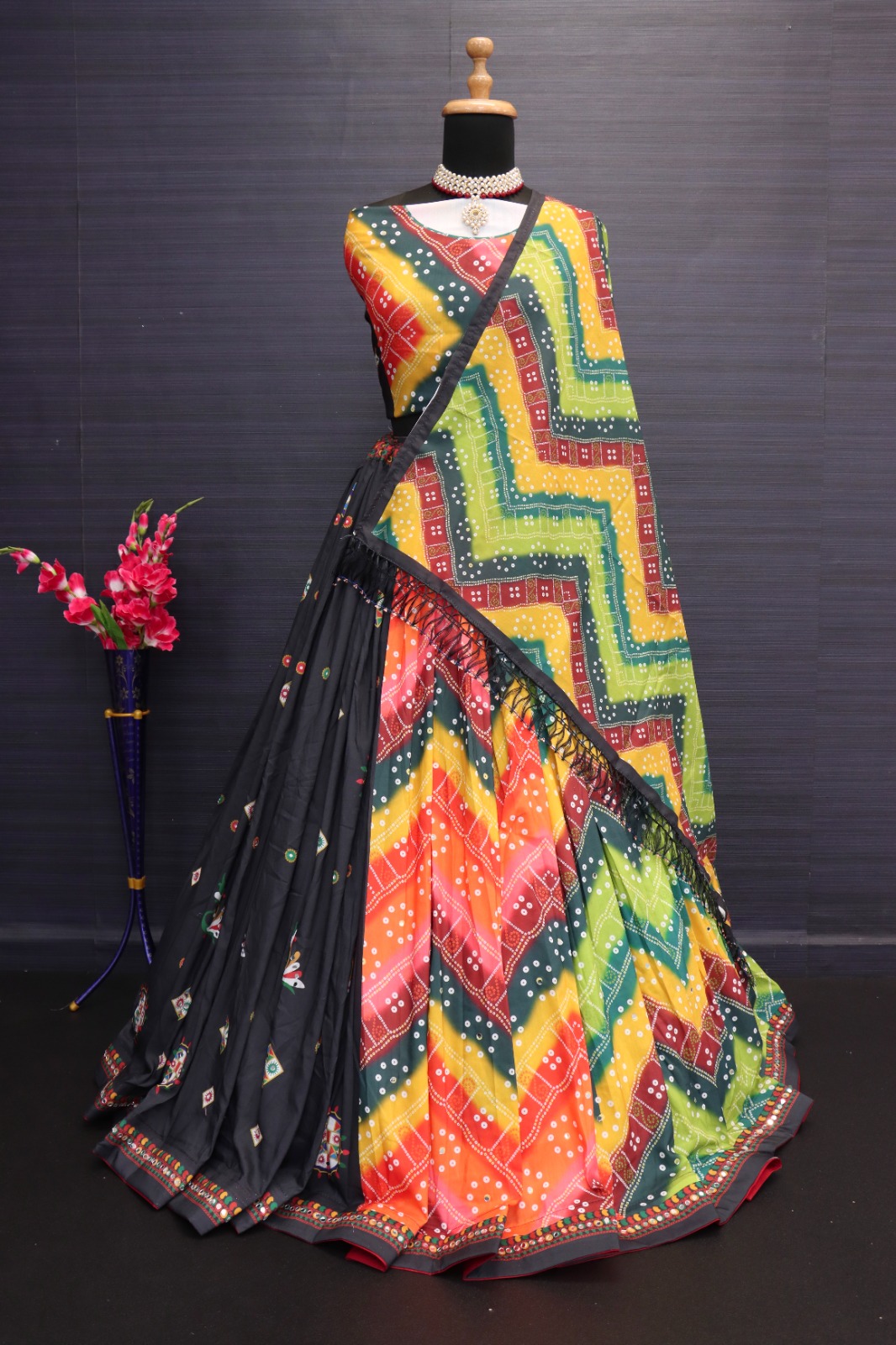 New Lounching Digital Print Muslin Cotton Lehenga Choli D.26