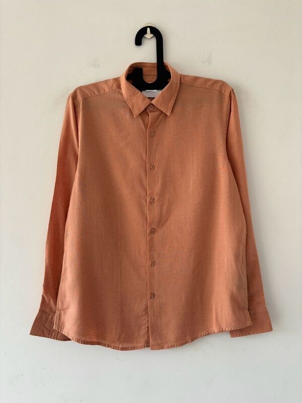 Candy orange linen shirt
