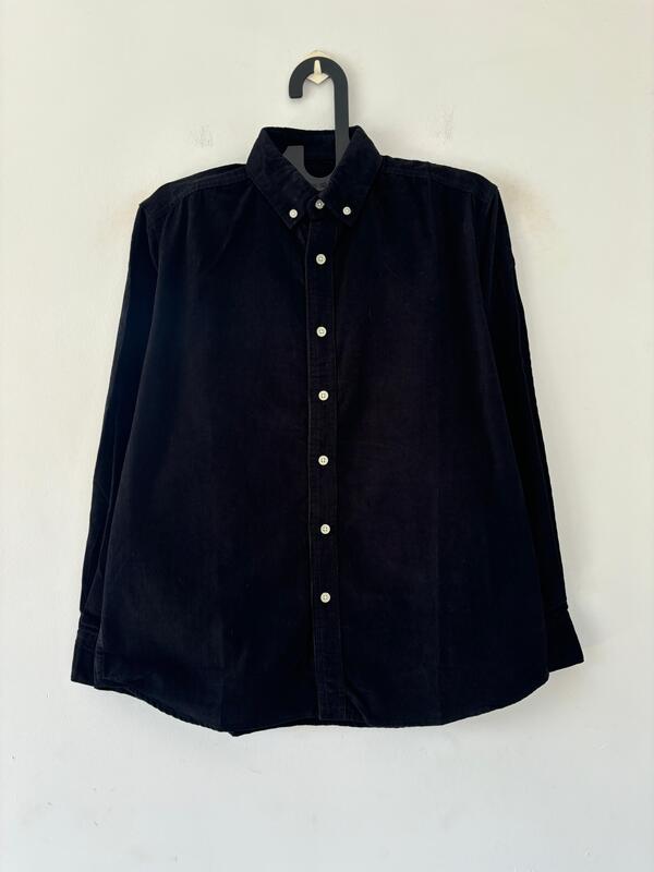 Jet black corduroy shirt