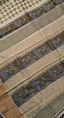 Off White Hand Paint Saree