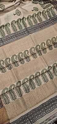 Pure  Hand Paint Tassar Saree