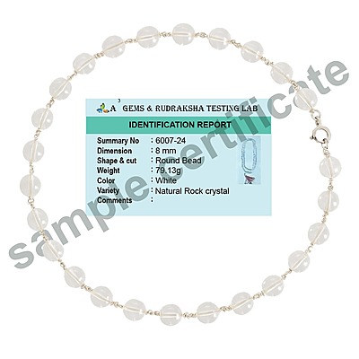 Silver Sphatika Mala with Murugan Pendant | Pure Crystal Beads Silver Sphatika Mala with Murugan Pendant | Pure Crystal Beads