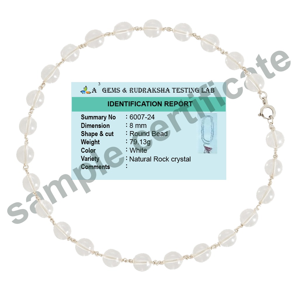 Sphatika Mala with Ayyappan (Iyyappan) Pendant – Pure Quartz Crystal Mala