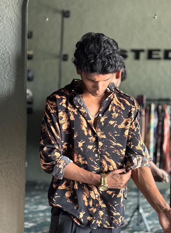 Amber blaze viscose shirt