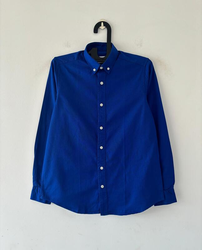 Regal blue solid shirt