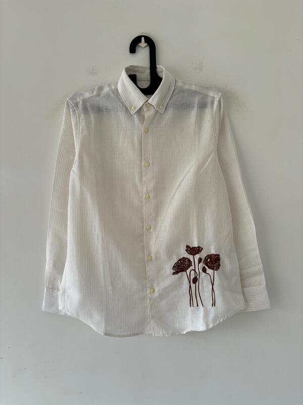 White embroidered shirt