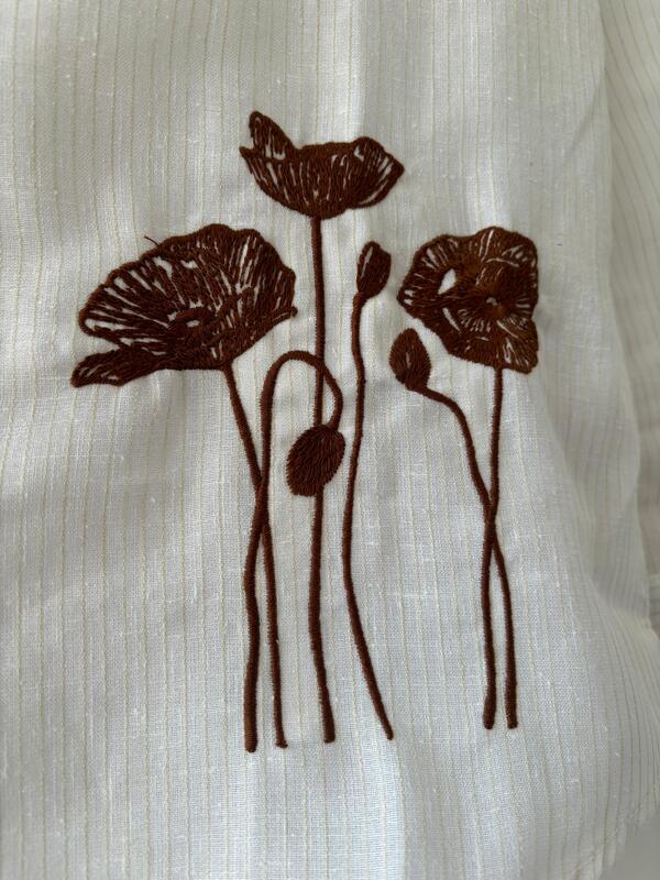 White embroidered shirt