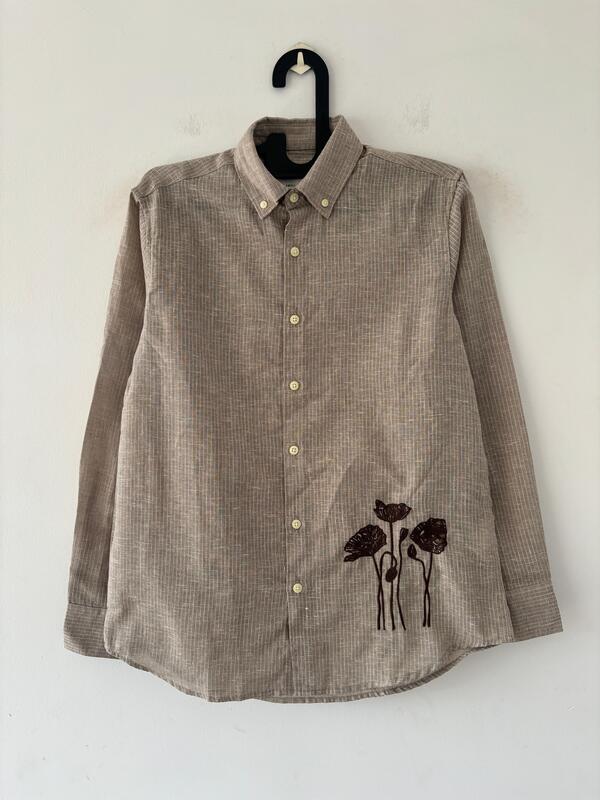 Brown embroidered shirt