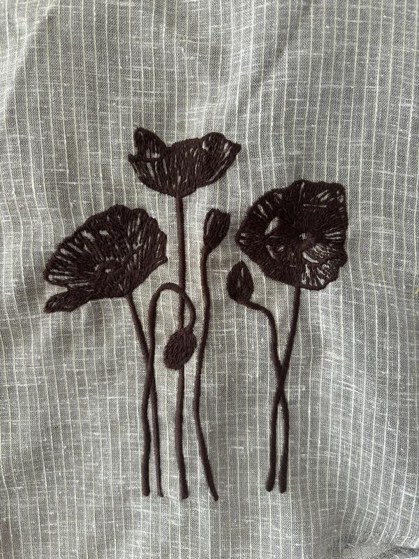 Brown embroidered shirt