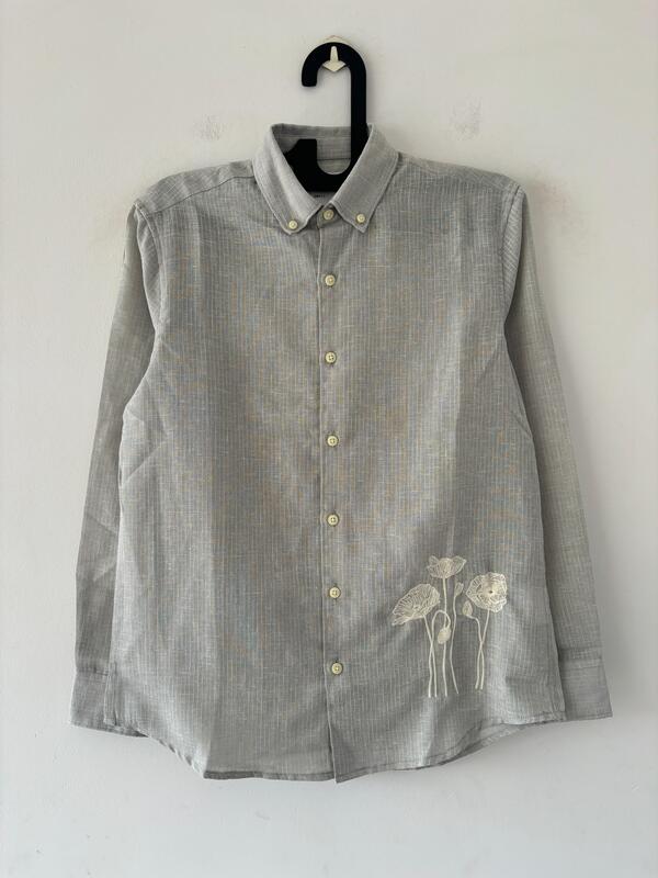 Grey embroidered shirt