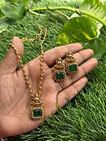 Lion design with victorian pendant set chain