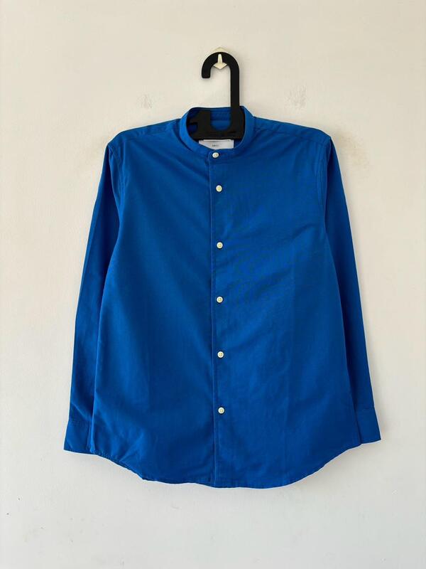 Royal blue mandarin shirt