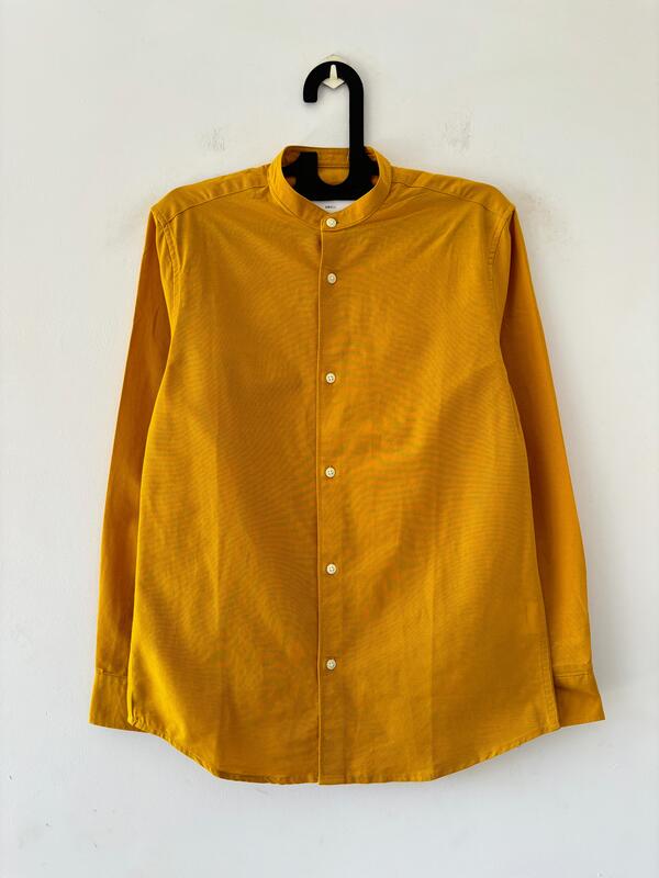 Mustard glow mandarin shirt