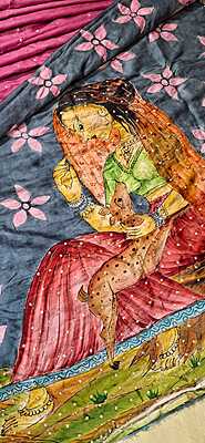 Pure Katan Silk Hand Painted Katdana Work