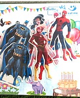 Edible wafer cuts Super Heroes