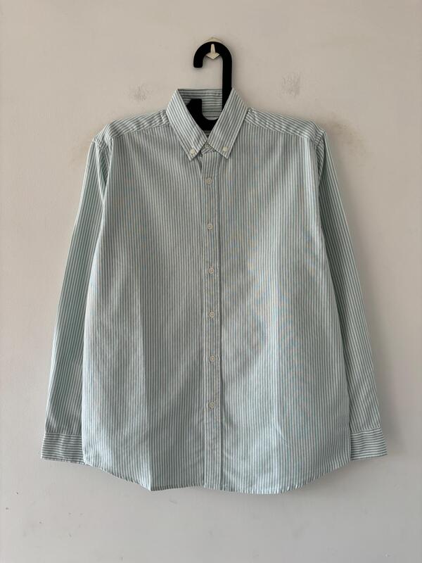 Mint green oldmoney stripes shirt