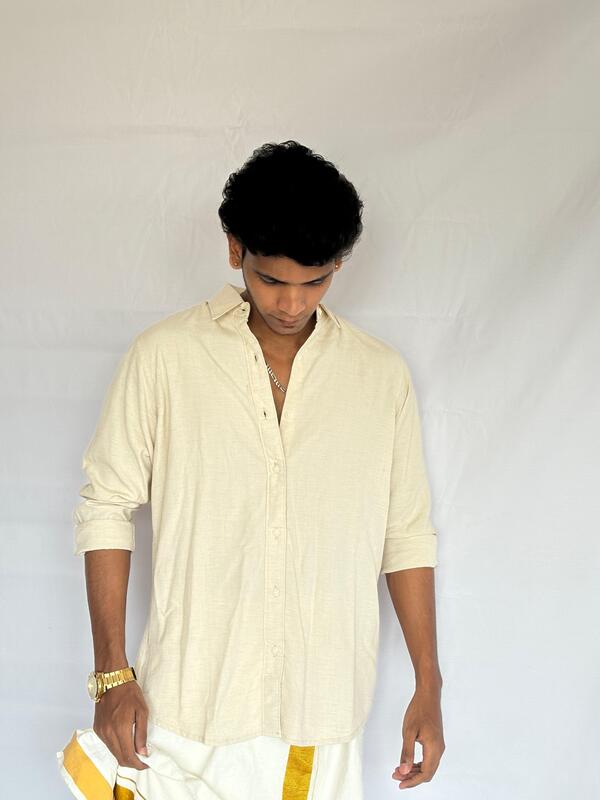 Buttercream linen shirt