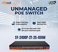 SY-2400P-4S-400W Unmanaged Ethernet PoE Switch 24GE + 2GE + 2SFP