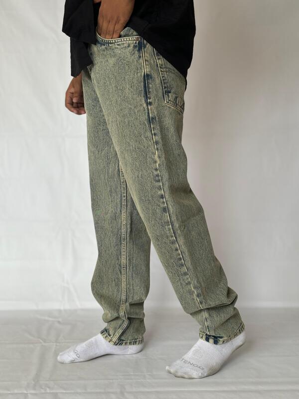 Moss washed Momfit jean