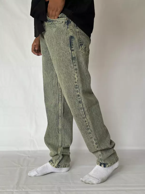 Moss washed Momfit jean