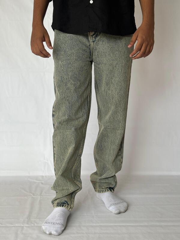 Moss washed Momfit jean