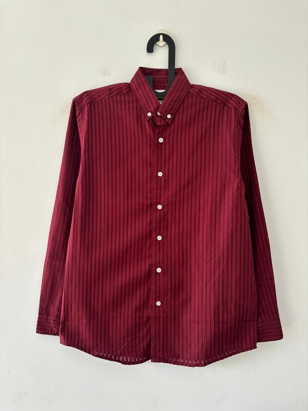 Maroon stripes shirt