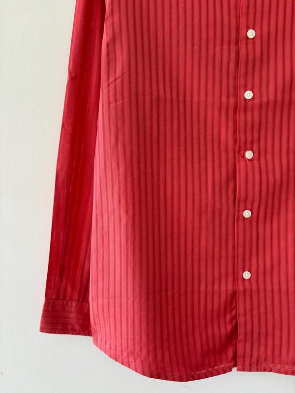 Rose red stripes shirt
