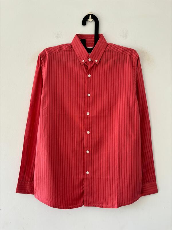 Rose red stripes shirt