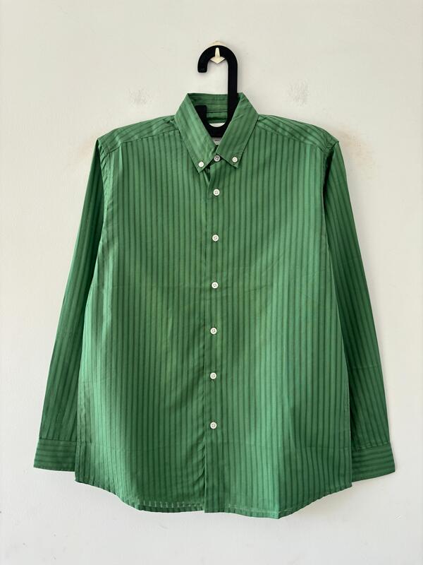 Emerald green stripes shirt