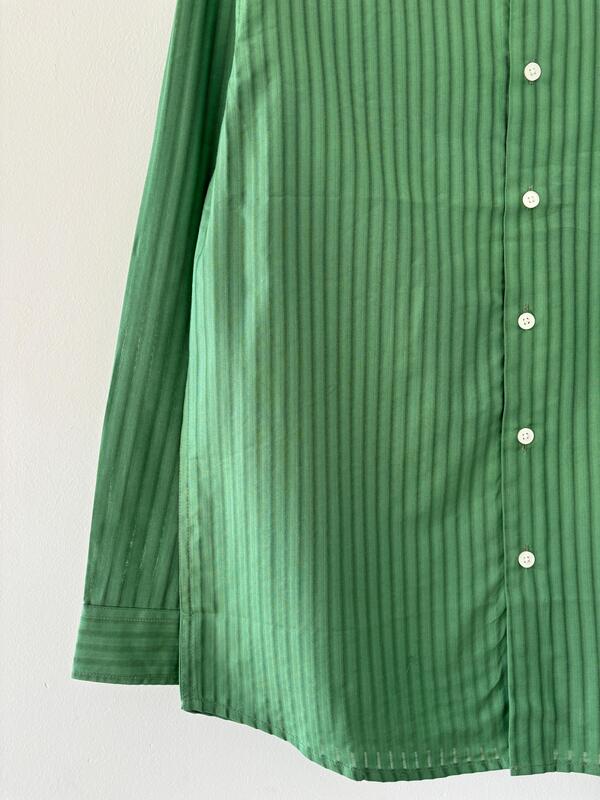 Emerald green stripes shirt