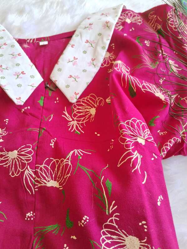 Feeding Dress-Collar-magenta (deep pink)