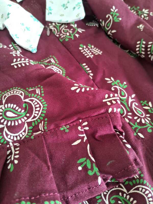 Feeding Dress-Collar-Maroon