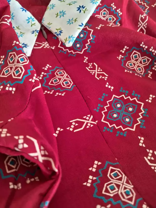 Feeding Dress-Collar-Red