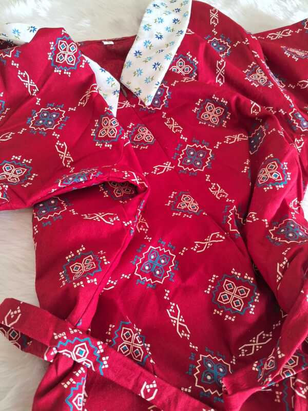 Feeding Dress-Collar-Red