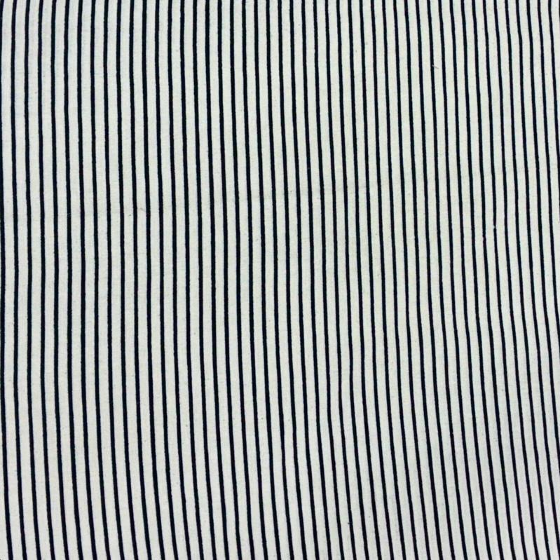 Quirky Block Print Cotton Fabric (Stripes-Off White)