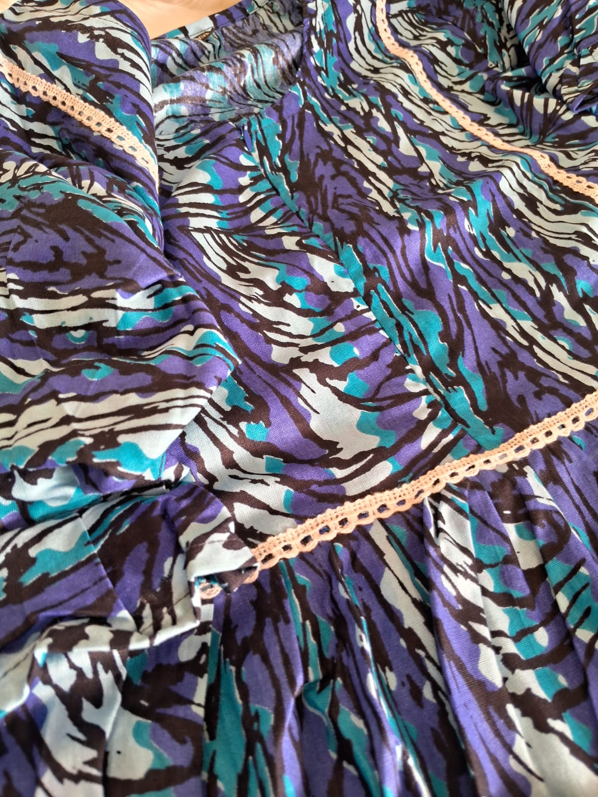 Feeding Dress-Lace-multicolor