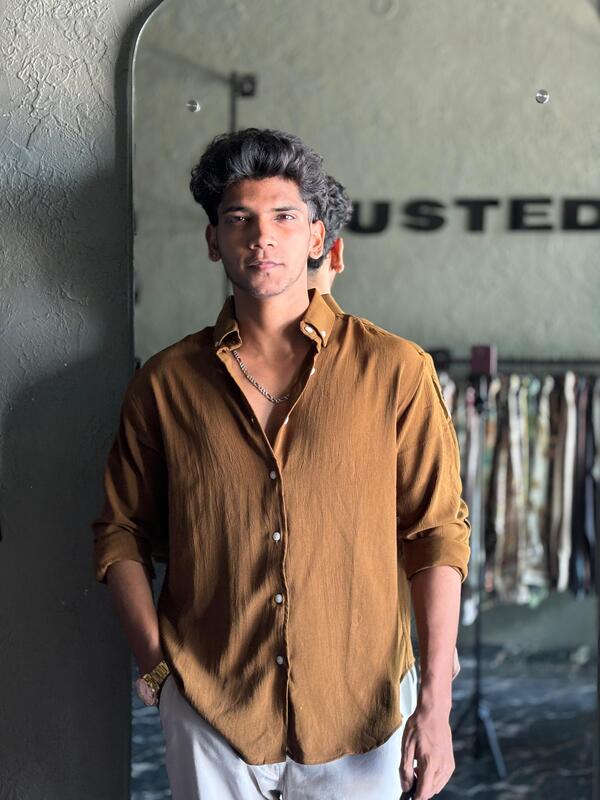 Caramel crushed shirt